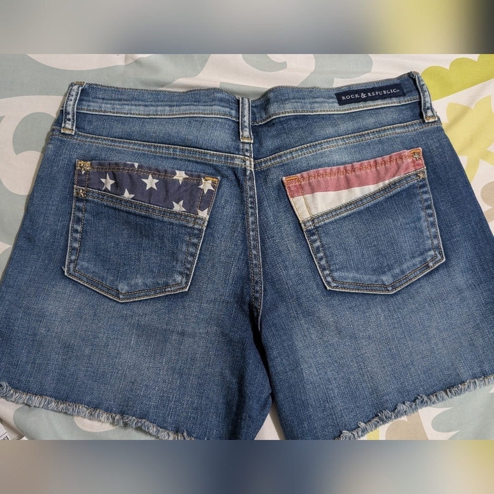 Rock & Republic Women's Blue Denim Shorts